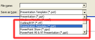 presentation template .pot